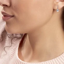 Histoire d'Or Boucles D'oreilles Pendantes Bo Coeur Pm Or Blanc Oxyde De Zirconium Clearance