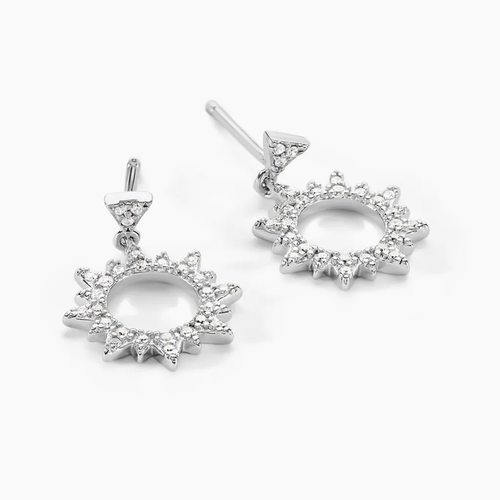 Histoire d'Or Boucles D'oreilles Pendantes Teana Argent Blanc Oxyde De Zirconium Clearance