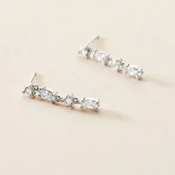 Histoire d'Or Boucles D'oreilles Pendantes Argent Blanc Shiny Nights Oxyde Discount