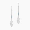 Histoire d'Or Boucles D'oreilles Pendantes Grethel Argent Blanc Turquoise Outlet