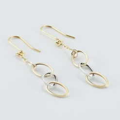 Histoire d'Or Boucles D'oreilles Pendantes Lucette Or Bicolore Hot