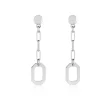 Histoire d'Or Boucles D'oreilles Pendantes Soho Argent Blanc Clearance