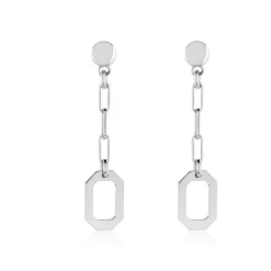 Histoire d'Or Boucles D'oreilles Pendantes Soho Argent Blanc Clearance