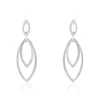 Histoire d'Or Boucles D'oreilles Pendantes Toupie Argent Blanc Clearance