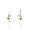 Histoire d'Or Boucles D'oreilles Pendantes Argent Blanc Abellia Ambre Best