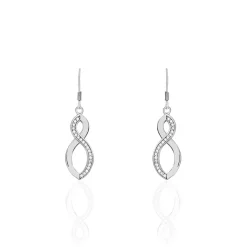 Histoire d'Or Boucles D'oreilles Pendantes Odile Argent Blanc Oxyde De Zirconium Hot