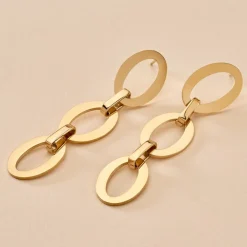 Histoire d'Or Boucles D'oreilles Pendantes Sprita Acier Doré