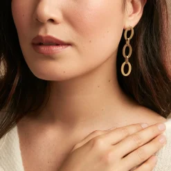 Histoire d'Or Boucles D'oreilles Pendantes Sprita Acier Doré