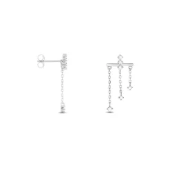 Histoire d'Or Boucles D'oreilles Pendantes Marsala Argent Blanc Oxyde De Zirconium Discount