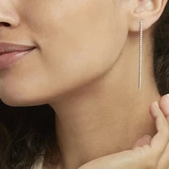 Histoire d'Or Boucles D'oreilles Pendantes Lou-anne De Zirconium argent blanc oxyde