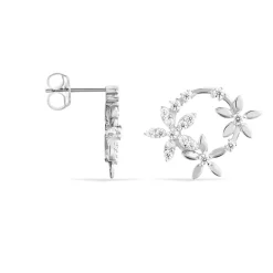 Histoire d'Or Boucles D'oreilles Pendantes Elinia Argent Blanc Oxyde De Zirconium Sale