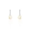 Histoire d'Or Boucles D'oreilles Pendantes Coria Argent  Perle De Culture Et Oxyde Sale