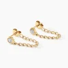 Histoire d'Or Boucles D'oreilles Pendantes Mahe Or Jaune Diamant Best