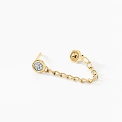 Histoire d'Or Boucles D'oreilles Pendantes Mahe Or Jaune Diamant Best