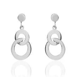Histoire d'Or Boucles D'oreilles Pendantes Anjeza Argent Blanc Clearance