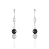 Histoire d'Or Boucles D'oreilles Pendantes Lucia Cera Argent Blanc Perle De Culture New