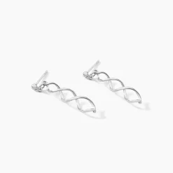 Histoire d'Or Boucles D'oreilles Pendantes Jolanda Argent Blanc New