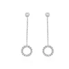 Histoire d'Or Boucles D'oreilles Pendantes Peytone Argent Blanc