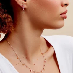 Histoire d'Or Boucles D'oreilles Pendantes Nimbe Argent Rose Oxyde De Zirconium argent rose oxyde rose