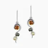 Histoire d'Or Boucles D'oreilles Pendantes Murriel Argent Blanc Ambre Outlet