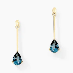 Histoire d'Or Boucles D'oreilles Pendantes Goutte Or Jaune Topaze or jaune topaze bleu london Outlet
