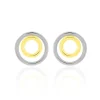 Histoire d'Or Boucles D'oreilles Pendantes Berangere Double Cercles Or Bicolore Clearance