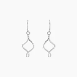 Histoire d'Or Boucles D'oreilles Pendantes Louison Argent Blanc Sale