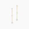 Histoire d'Or Boucles D'Oreilles Pendantes Madhav Or Jaune Diamant Synthétique Hot