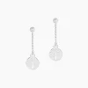 Histoire d'Or Boucles D'oreilles Pendantes Audrey-rose Argent Blanc Discount