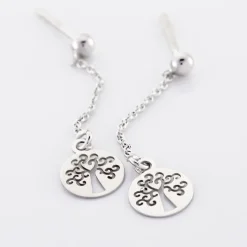 Histoire d'Or Boucles D'oreilles Pendantes Audrey-rose Argent Blanc Discount