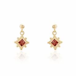 Histoire d'Or Boucles D'oreilles Pendantes Bobbie Plaqué Or Jaune Oxyde De Zirconium Best