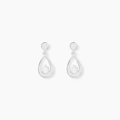 Histoire d'Or Boucles D'oreilles Pendantes Phaenna Or Blanc Oxyde De Zirconium Outlet