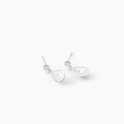 Histoire d'Or Boucles D'oreilles Pendantes Phaenna Or Blanc Oxyde De Zirconium Outlet