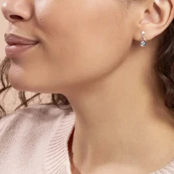 Histoire d'Or Boucles D'oreilles Pendantes Phaenna Or Blanc Oxyde De Zirconium Outlet