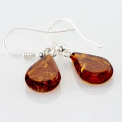 Histoire d'Or Boucles D'oreilles Pendantes Argent Blanc Mareme Ambre Hot