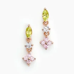 Histoire d'Or Boucles D'oreilles Pendantes Nimbe Argent Rose Oxyde De Zirconium argent rose oxyde raisin Clearance