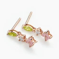 Histoire d'Or Boucles D'oreilles Pendantes Nimbe Argent Rose Oxyde De Zirconium argent rose oxyde raisin Clearance