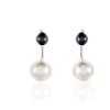 Histoire d'Or Boucles D'oreilles Pendantes Alyson Argent Blanc Céramique New