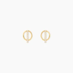 Histoire d'Or Boucles D'oreilles Pendantes Edmee Cercle Or Jaune Oxyde De Zirconium Outlet