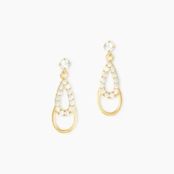 Histoire d'Or Boucles D'oreilles Pendantes Britain Or Jaune Oxyde De Zirconium Hot