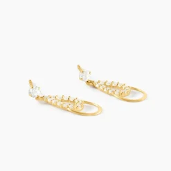 Histoire d'Or Boucles D'oreilles Pendantes Britain Or Jaune Oxyde De Zirconium Hot