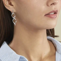 Histoire d'Or Boucles D'oreilles Pendantes Jolanda Argent Blanc Hot