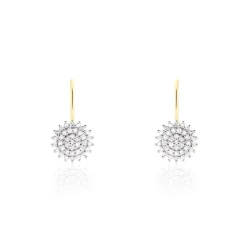 Histoire d'Or Boucles D'oreilles Pendantes Veronick Or Jaune Diamant Outlet