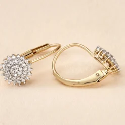 Histoire d'Or Boucles D'oreilles Pendantes Veronick Or Jaune Diamant Outlet