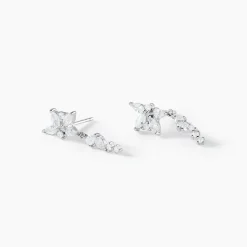 Histoire d'Or Boucles D'Oreilles Pendantes Glow Up Argent Blanc Oxyde De Zirconium Hot