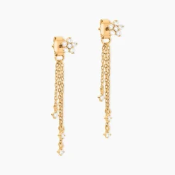 Histoire d'Or Boucles D'Oreilles Pendantes Solenne Plaqué Or Jaune Oxyde De Zirconium Outlet