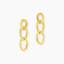 Histoire d'Or Boucles D'Oreilles Pendantes Mayna Acier Jaune Sale