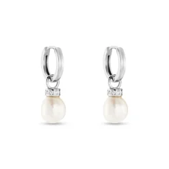 Histoire d'Or Boucles D'oreilles Pendantes Argent Blanc Iribert Perles De Culture Sale