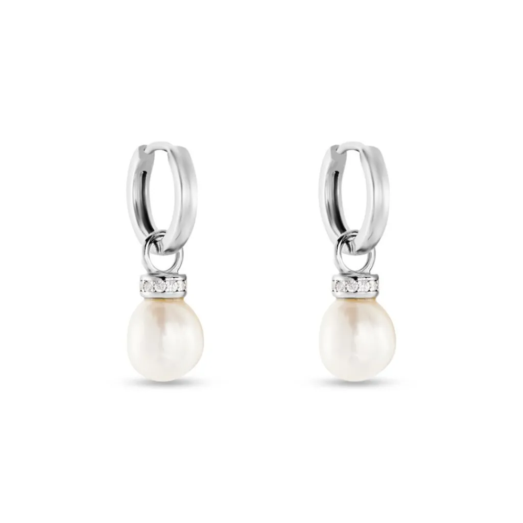 Histoire d'Or Boucles D'oreilles Pendantes Argent Blanc Iribert Perles De Culture Sale