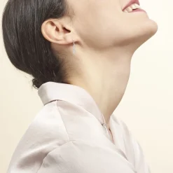 Histoire d'Or Boucles D'oreilles Pendantes Argent Blanc Henriet Oxyde De Zirconium